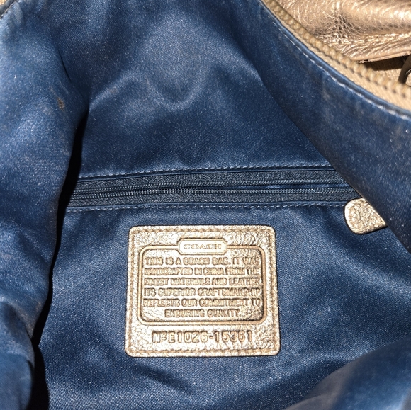 Coach Kristen Brown Tan‎ Embossed Python Leather Purse Hobo E1026 15361 - Picture 14 of 16